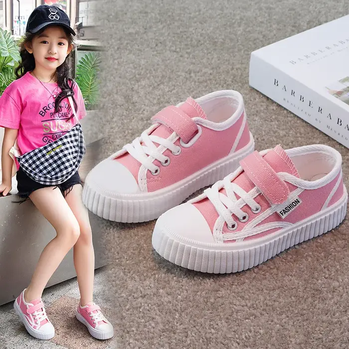 Chaussures de sport en toile pour enfants, style kawaii, antidérapantes, pour filles et garçons, automne, école.