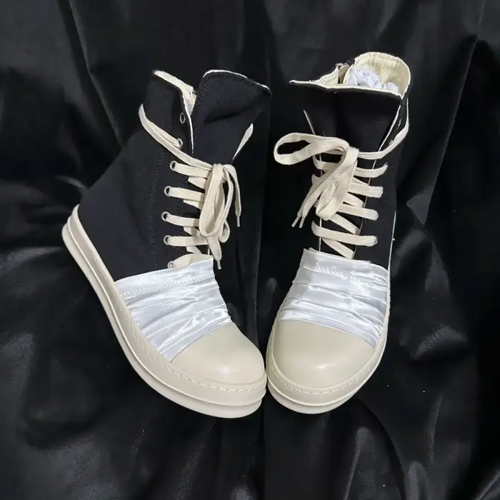Ro marque Ro hommes chaussure femmes Sneaker blanc toile chaussures haut espadrilles décontractées fermeture éclair luxe