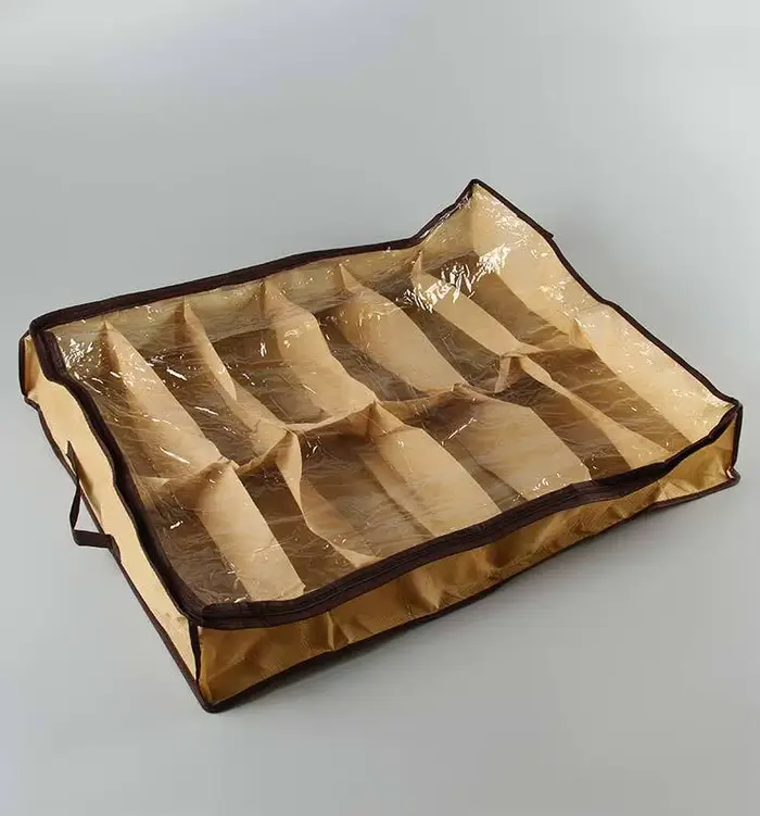 Boîte à chaussures de rangement transparente à 12 grilles