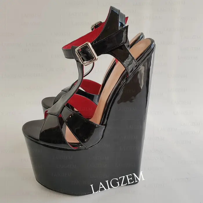 BERZIMER – sandales à plateforme de 10CM pour femmes, talons hauts super hauts de 25CM, escarpins faits à la main, chaussures pour femmes, grande taille 38 42 45 47