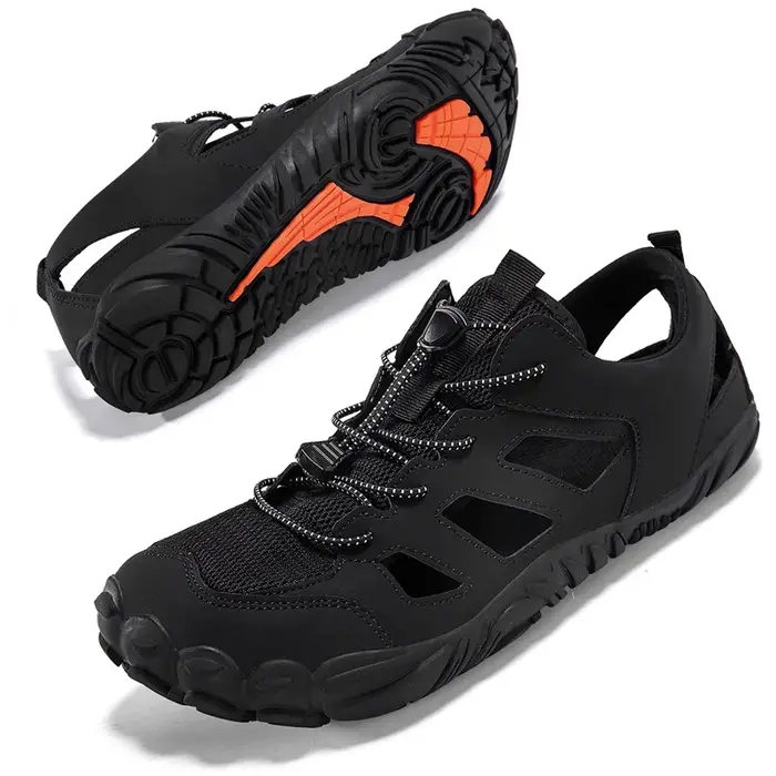 Chaussures aquatiques amphibies à bout large pour hommes - Sandales de randonnée