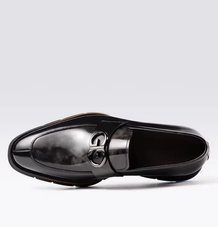Chaussures en Cuir à Semelles Épaisses pour Homme