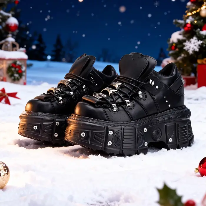 2026 nouveau Style Punk femmes chaussures à lacets talon hauteur 6CM plate-forme chaussures femme go