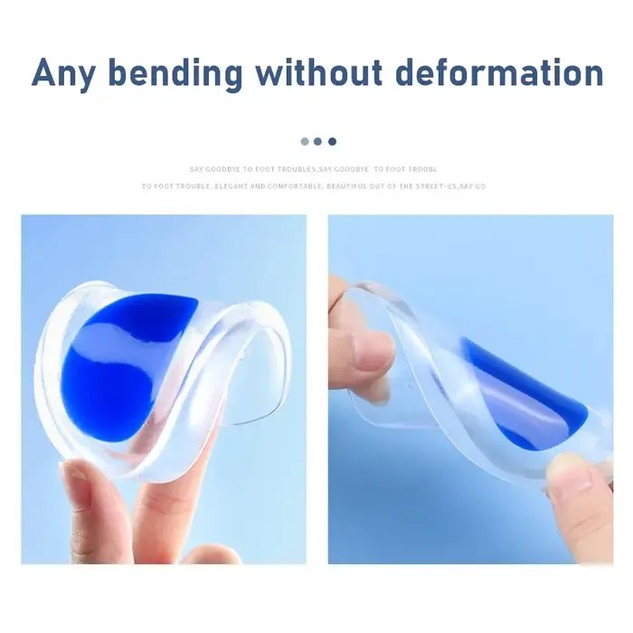 Semelles intérieures médicales en Silicone pour inserts de protection du talon, coussinets d'éperon 
