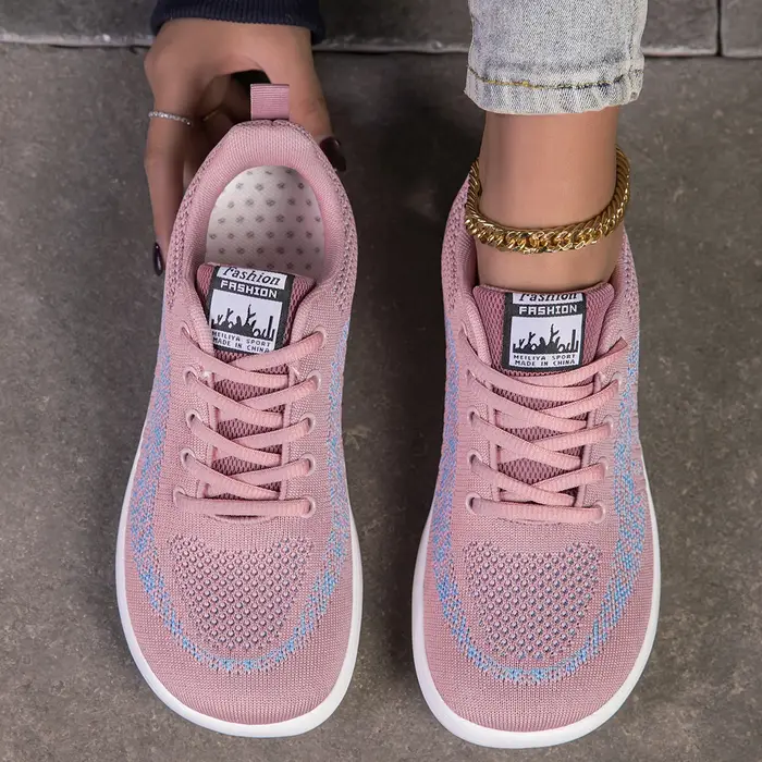 Rose décontracté femmes chaussures à bout large