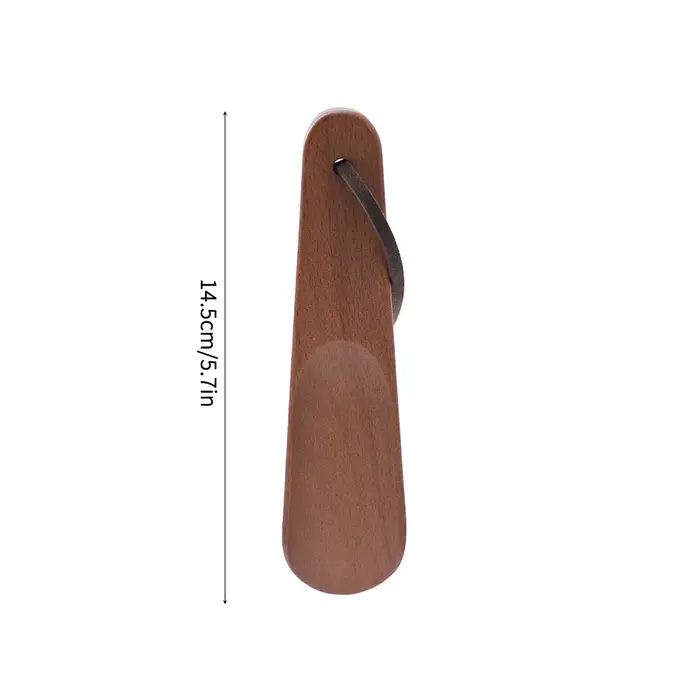 Mini chausse-pied en bois de hêtre de 14,5 cm – Aide à chaussures de voyage portable pour les voyage