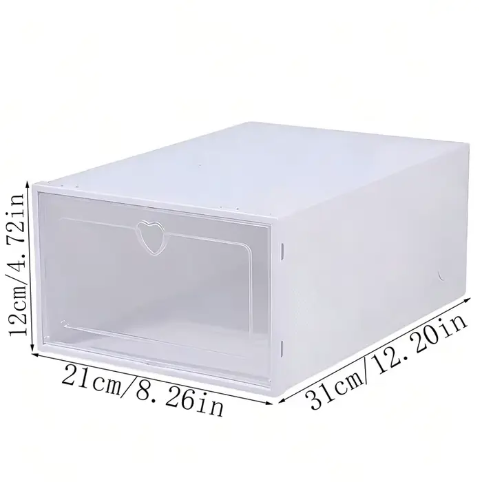 Boîte à chaussures empilable 6/12 pièces avec porte rabattable-convient au dortoir familial, boîte d