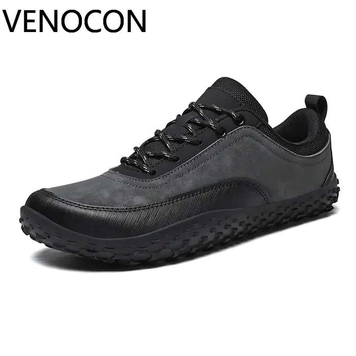Chaussures de randonnée légères VENOCON Barefoot Minimalist Extra Ball Wide Nose Toe Box en tissu et cuir pour homme et femme