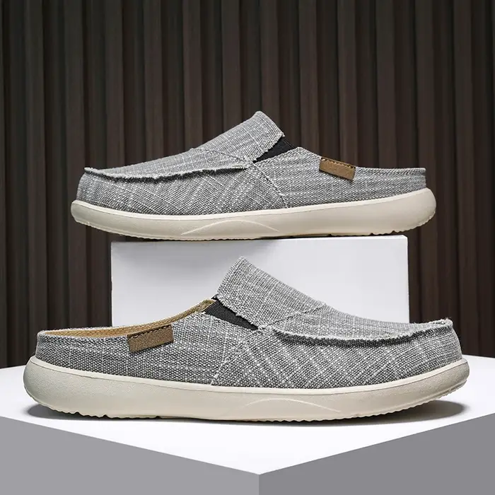 Hommes toile chaussures été 2025 nouveau léger respirant doux sans lacet