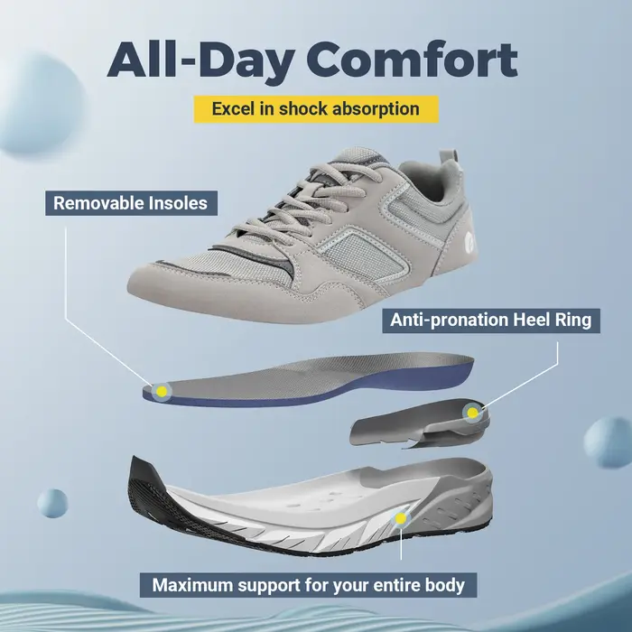 Nouvelles chaussures de course pour hommes 4E baskets large largeur avec Support de voûte plantaire pour pieds plats