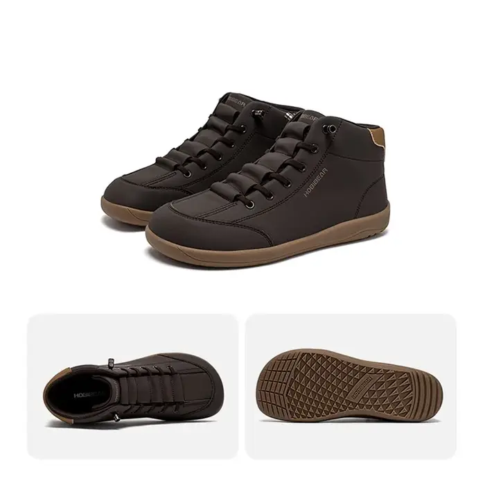 HOBIBEAR chaussures mi-hautes pieds nus hommes femmes bottines à bout large en plein air