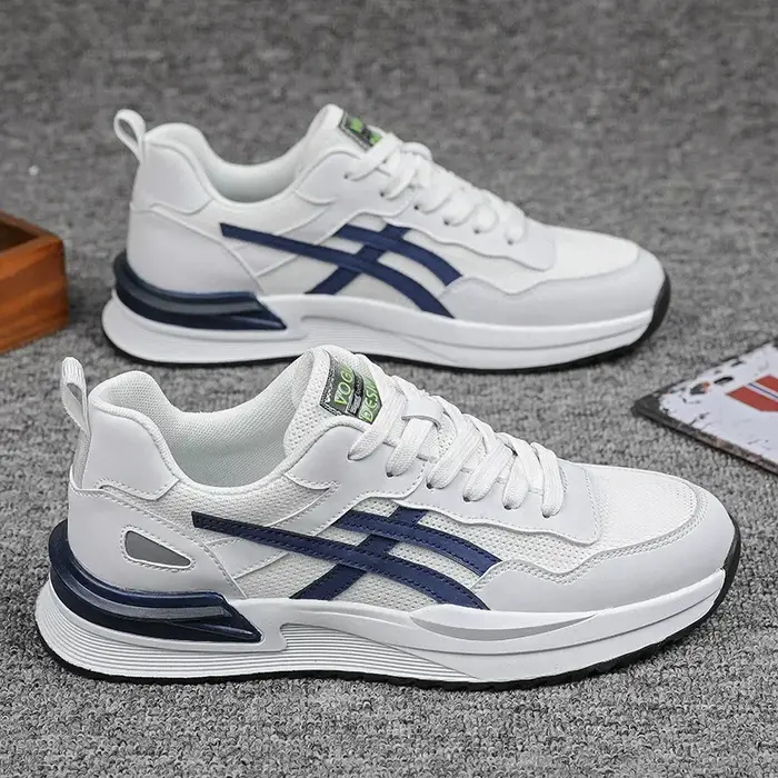 Baskets respirantes à lacets pour hommes, chaussures de course décontractées, chaussures de tennis, 