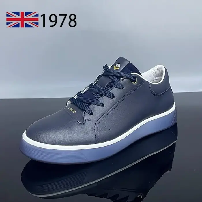 Chaussures d'entraînement respirantes en cuir véritable pour hommes