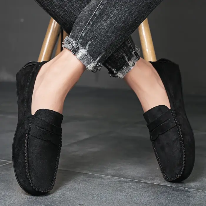 Mode daim hommes chaussures décontractées respirant en cuir