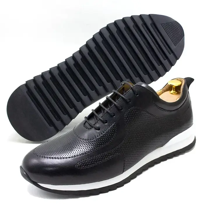 Baskets de luxe en cuir véritable pour hommes, chaussures Oxford classiques décontractées confortabl