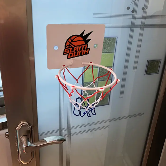 Cerceau de basket-ball à ventouse avec 2 balles, panier de basket-ball d'intérieur mural, accessoires de basket-ball