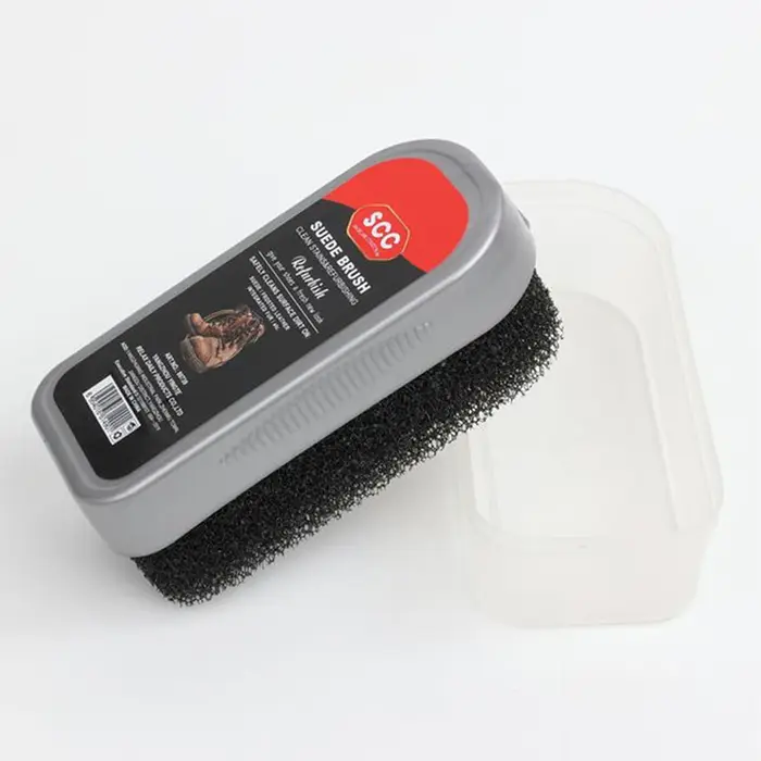 1Pc brosse de chaussure en daim nettoyage de chaussures éponge en plastique pour bottes