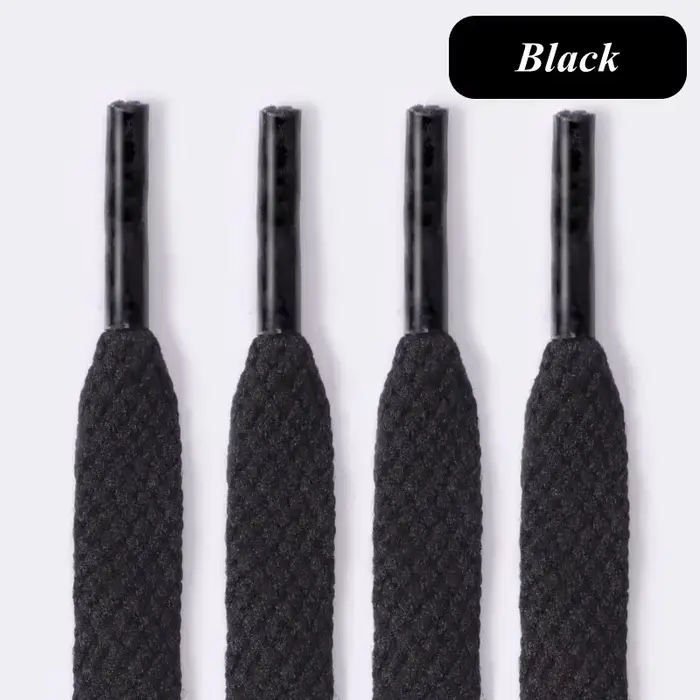 1 paire de lacets plats 90-180cm pour baskets 8mm lacets de chaussures en tissu couleur lacets de ch