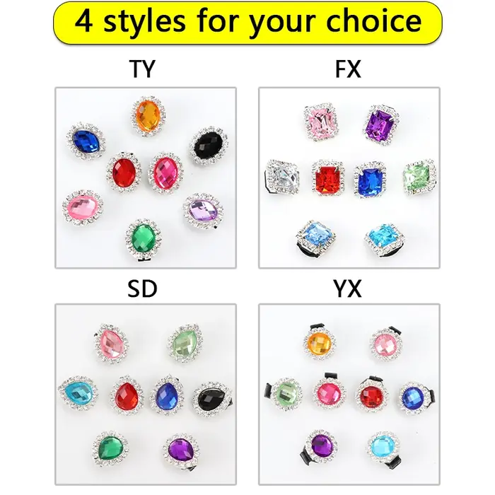 Strass Brillants Luxueux pour la Rencontre AF1, Accessoires de Chaussures, Breloques de Chaussures e