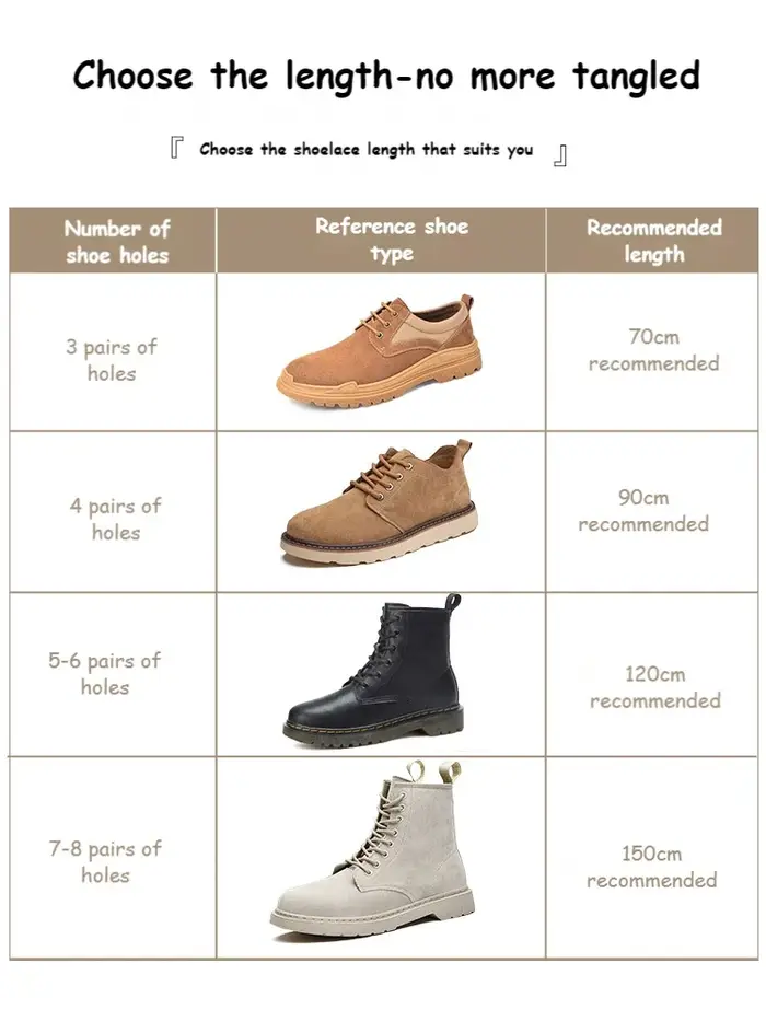 Lacets ronds solide classique Martin Boot lacets baskets décontractées lacets de chaussures pour cha