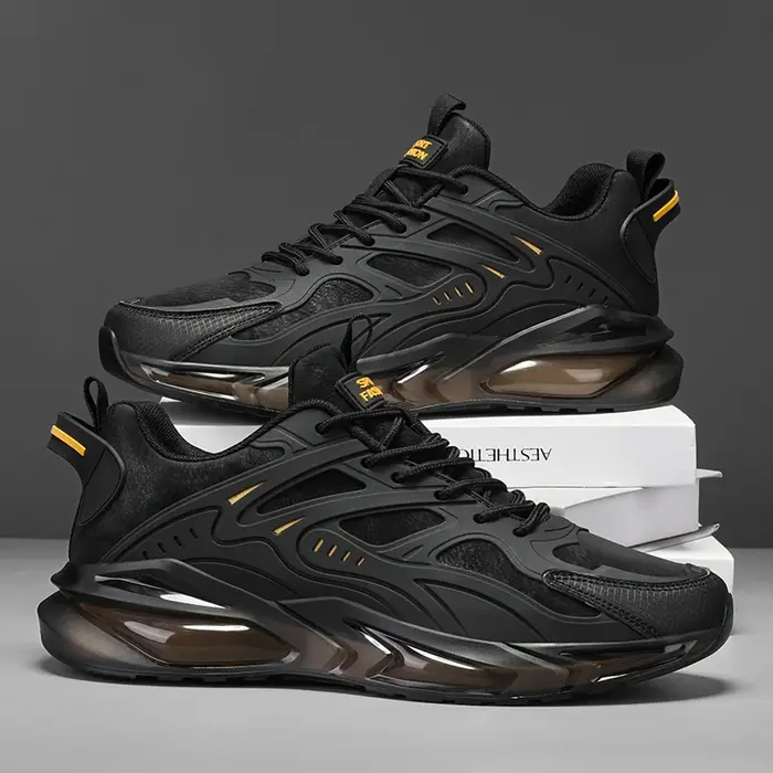 YRZL hommes baskets Sport décontracté respirant chaussures de course confortable marche léger maille