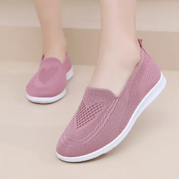  Chaussures pour femmes printemps été décontracté respirant semelle épaisse plat pas cher