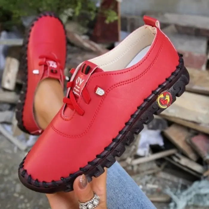 Nouvelles chaussures décontractées pour femmes printemps 2022, mocassins à plateforme, ballerines en cuir à lacets, chaussures à enfiler pour femmes, chaussures pour maman, chaussures femme.