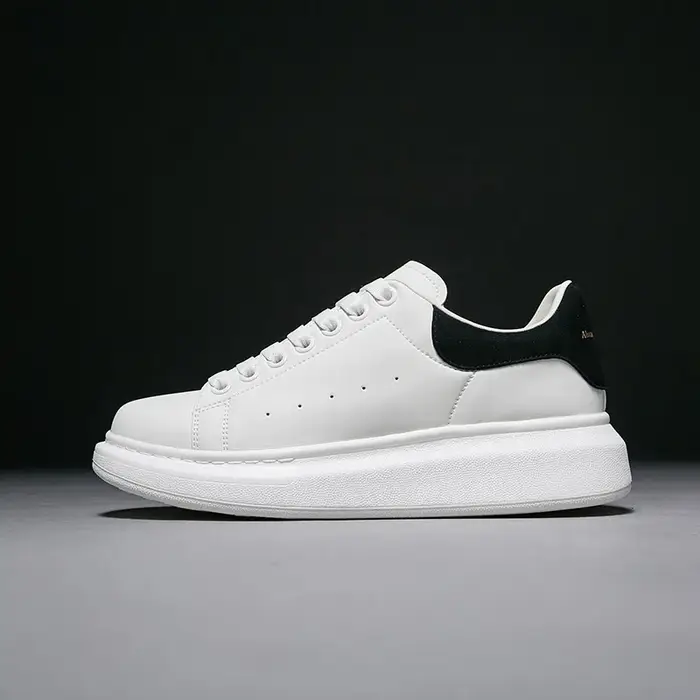 Sneakers plateforme blanches de luxe pour hommes
