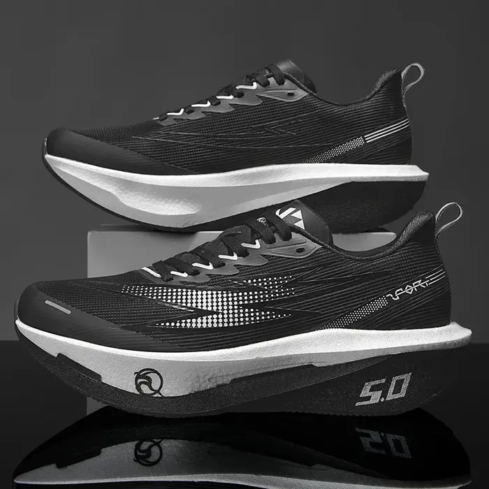 Chaussures de course pour hommes, semelle en carbone, spécialité marathon, respirantes, légères, con