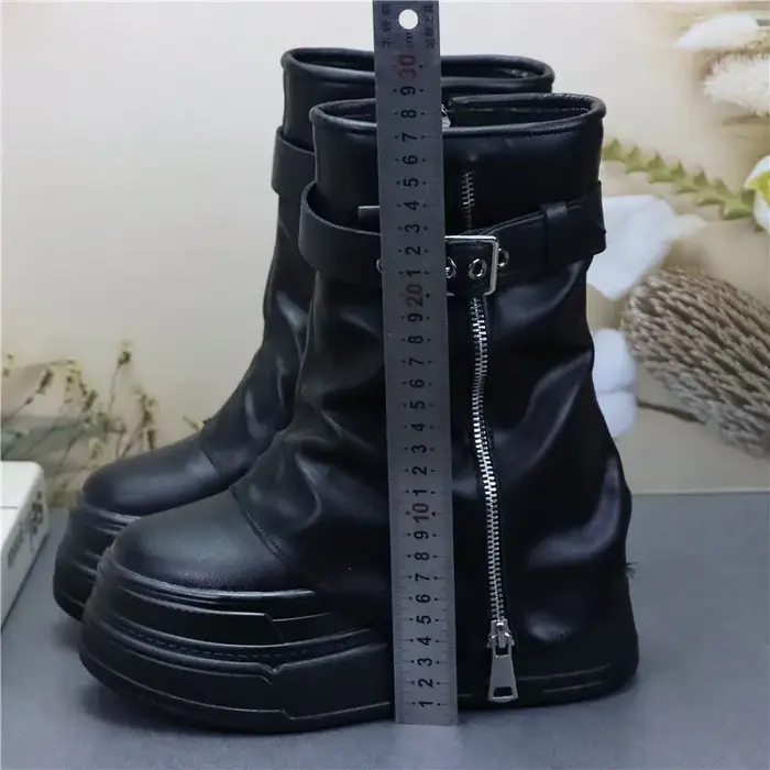 Bottes hautes à talon caché de 12cm pour femmes