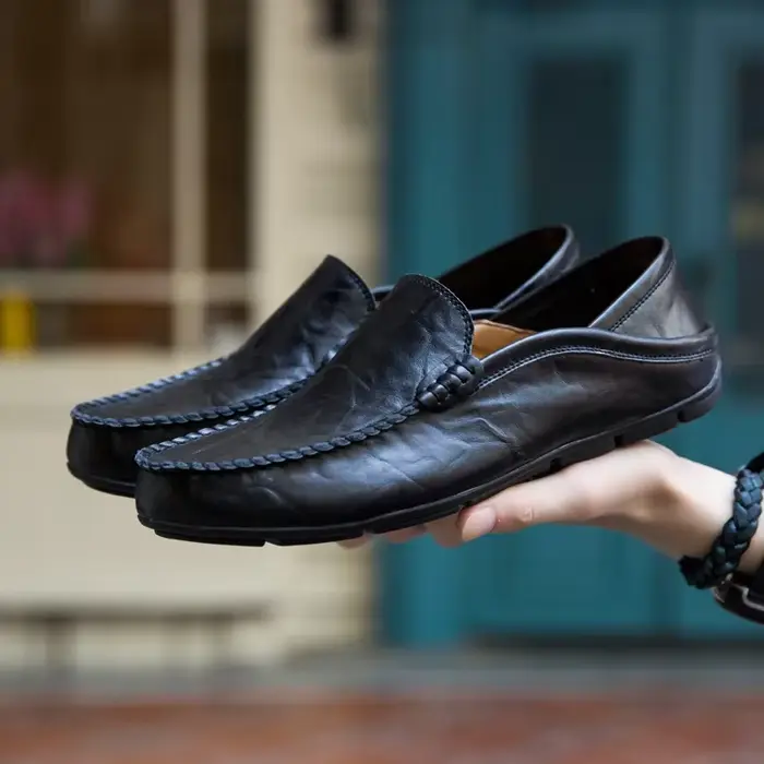 Chaussures pour hommes, chaussures décontractées en cuir, mocassins pour hommes, chaussures bateau à