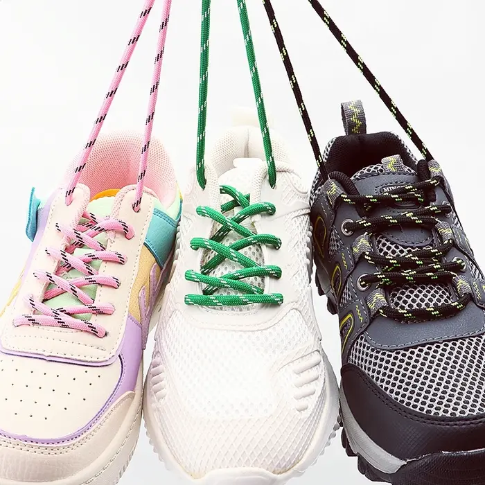 1 paire de lacets de baskets rétro bloc de couleur