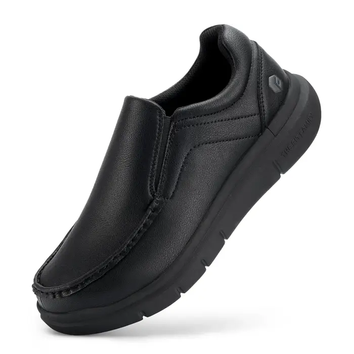 Fitville chaussures pour hommes chaussures décontractées à enfiler en cuir large largeur légères pou