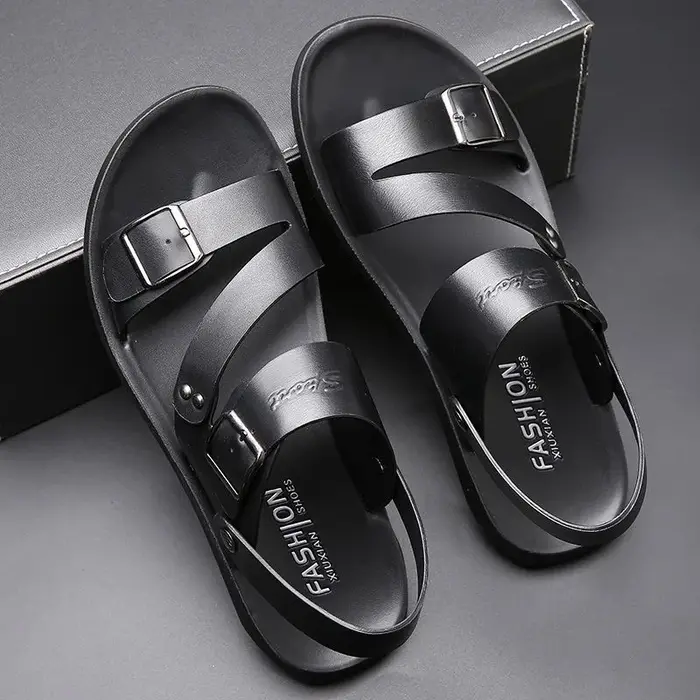 Sandales tendance pour hommes, mode estivale, confortables, chaussures de plage, double usage, à enf