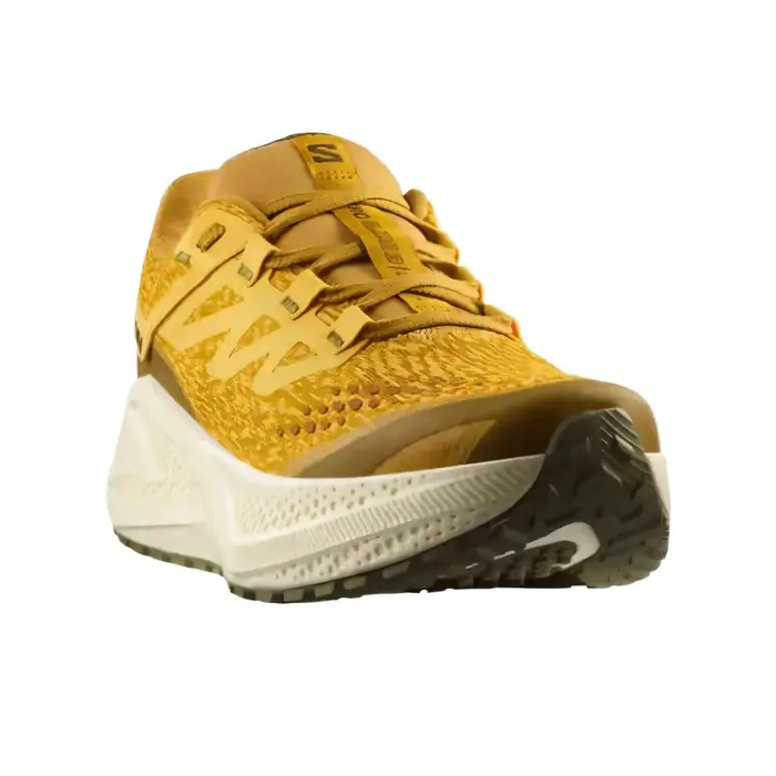 POIZON SALOMON Aero Glide Chaussures de course décontractées basses résistantes à l'abrasion pour la ville et les trajets quotidiens pour hommes Jaune moutarde L47812000