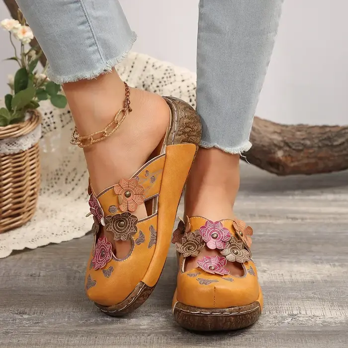 Chaussures mules compensées pour femmes