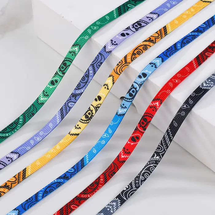 6 couleurs mode lacets colorés créatif unisexe plat toile baskets AF1 chaussures plates lacets chaus
