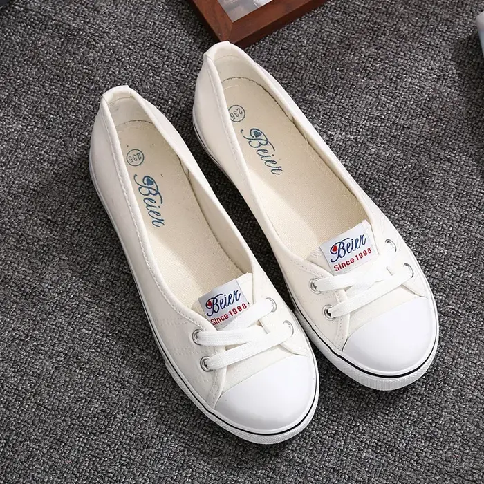Baskets de dehors Confortables pour Femme, Chaussures Tendance, Respirantes, Décontractées, en Toile, peu Profondes, de Rencontre, 34