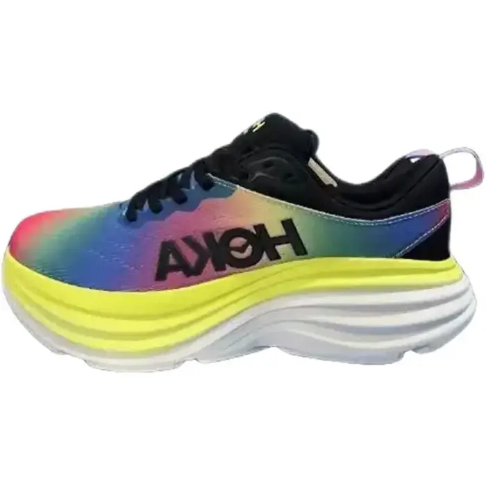 Chaussures Bondi 8 pour hommes et femmes, tige en maille technique, chaussures de course professionnelles pour marathon, baskets basses classiques de HOKA, chaussures décontractées.
