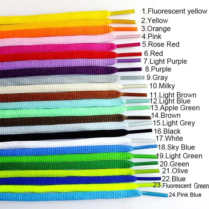 Lacets de chaussures ovales longs de 120CM