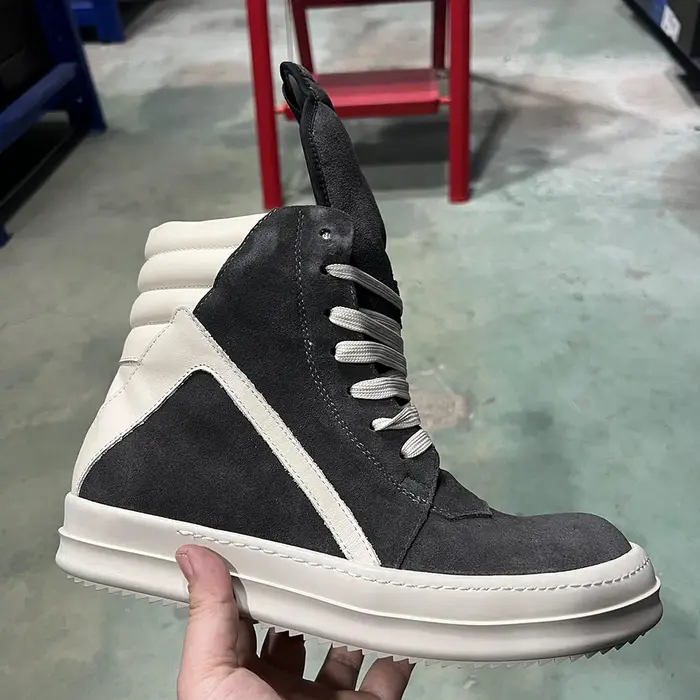 Marque blanc plate-forme haut Premium Sneaker RO chaussures dernier modèle bleu cuir fermeture éclair femmes gothique Punk Streetwear chaussure de mode