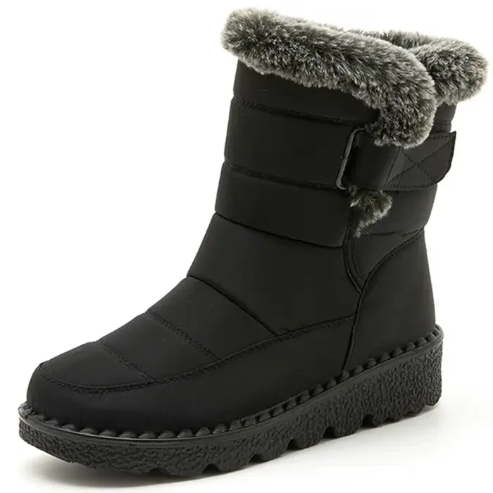 Bottes de neige plates imperméables pour femmes