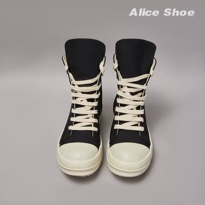 Marque hommes chaussure décontracté haut femmes Sneaker qualité noir bottine concepteur en cuir ferm