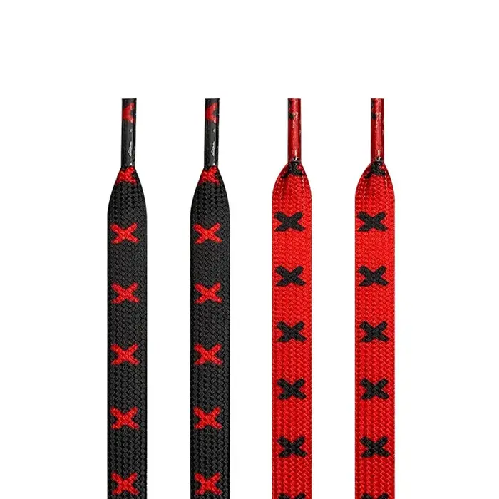 Lacets Lumineux pour Baskets, Accessoires de Chaussures, Noir et Rouge, Mode, Qualité, Plats, 120 cm
