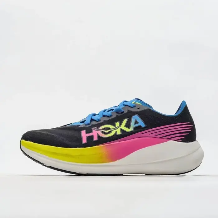 Chaussures de course sur route et sentier HOKA rocket X 2 pour hommes et femmes, résistantes à l'abrasion, amortissantes, pour jogging en plein air.