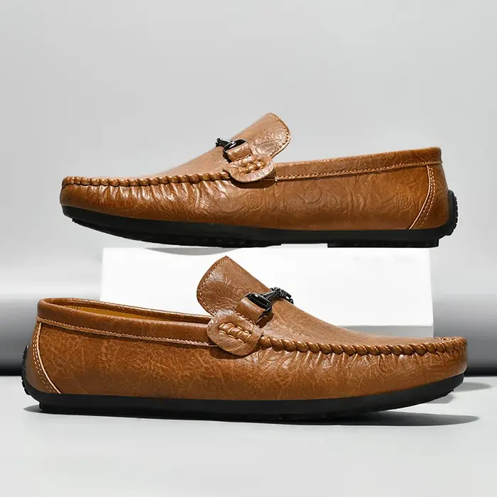 ELUVA hommes mocassins sans lacet chaussures de conduite confortable léger antidérapant semelle souple