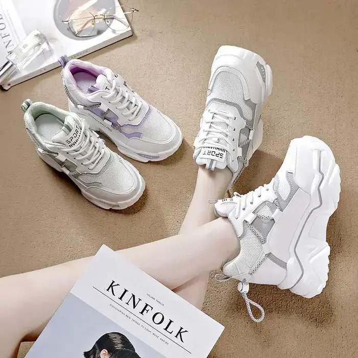 Baskets femmes chaussures de sport plate-forme maille respirant vulcanisé chaussure coin décontracté confort femme été Zapatos Mujer2024