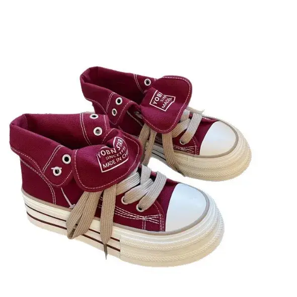 Chaussures montantes en toile pour femme