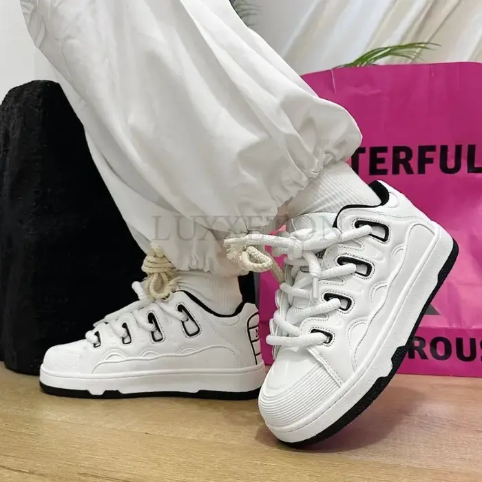 Chaussures de Skateboard à semelles épaisses et bout rond pour Couple