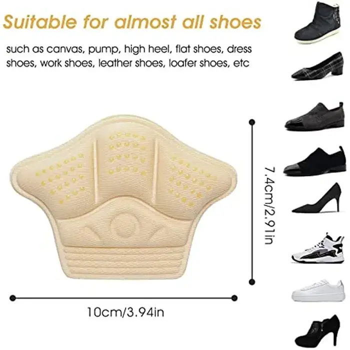 Semelles Autocollantes de Protection de Talon pour Baskets, Patch de Taille Réglable, Coussinets de